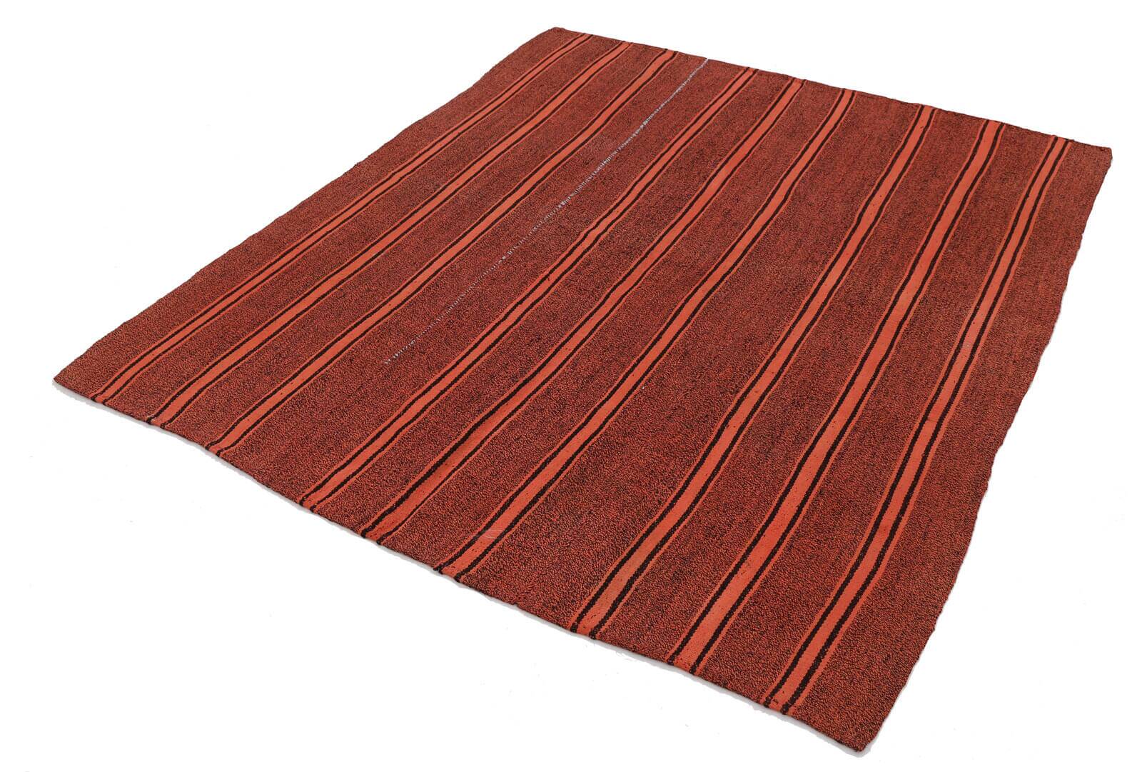 Turkish Handmade Vintage Anatolian Kilim 182 cm x 214 cm