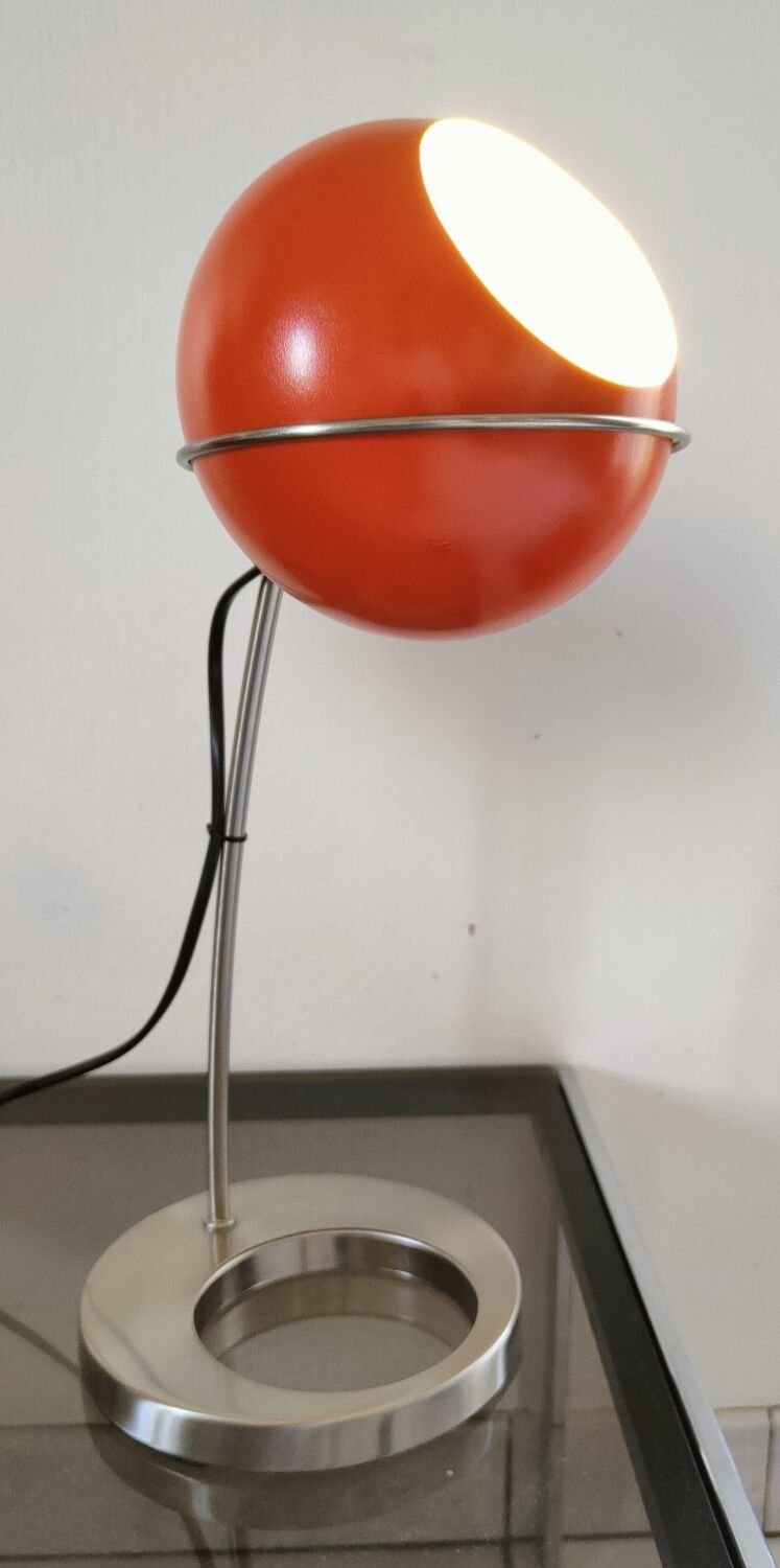 Set of lamps eyes ball orange 1990