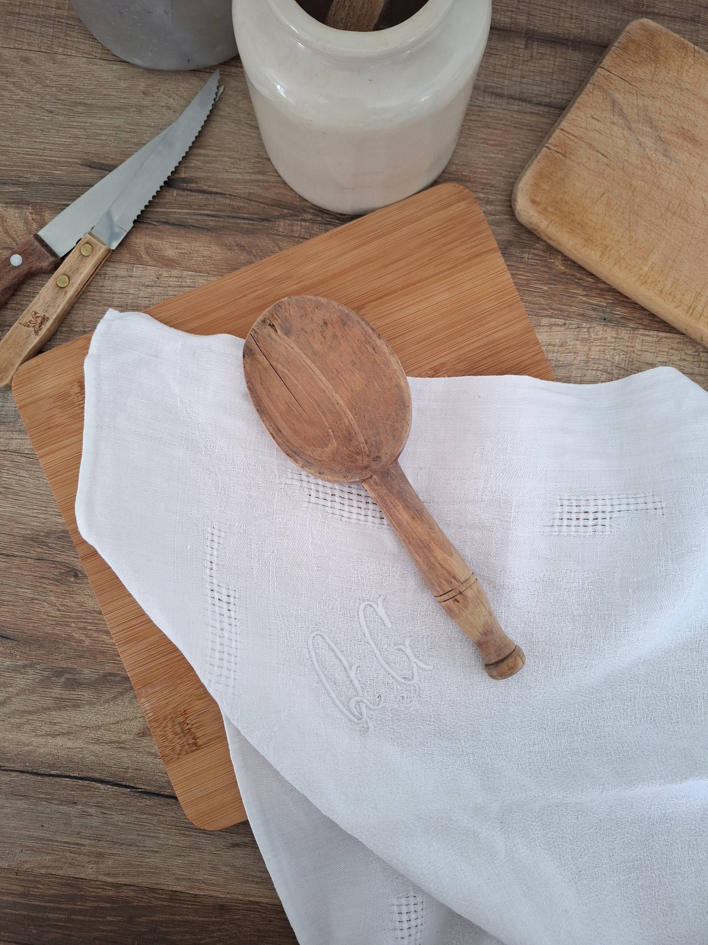Vintage wooden butter spoon