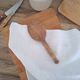Vintage wooden butter spoon