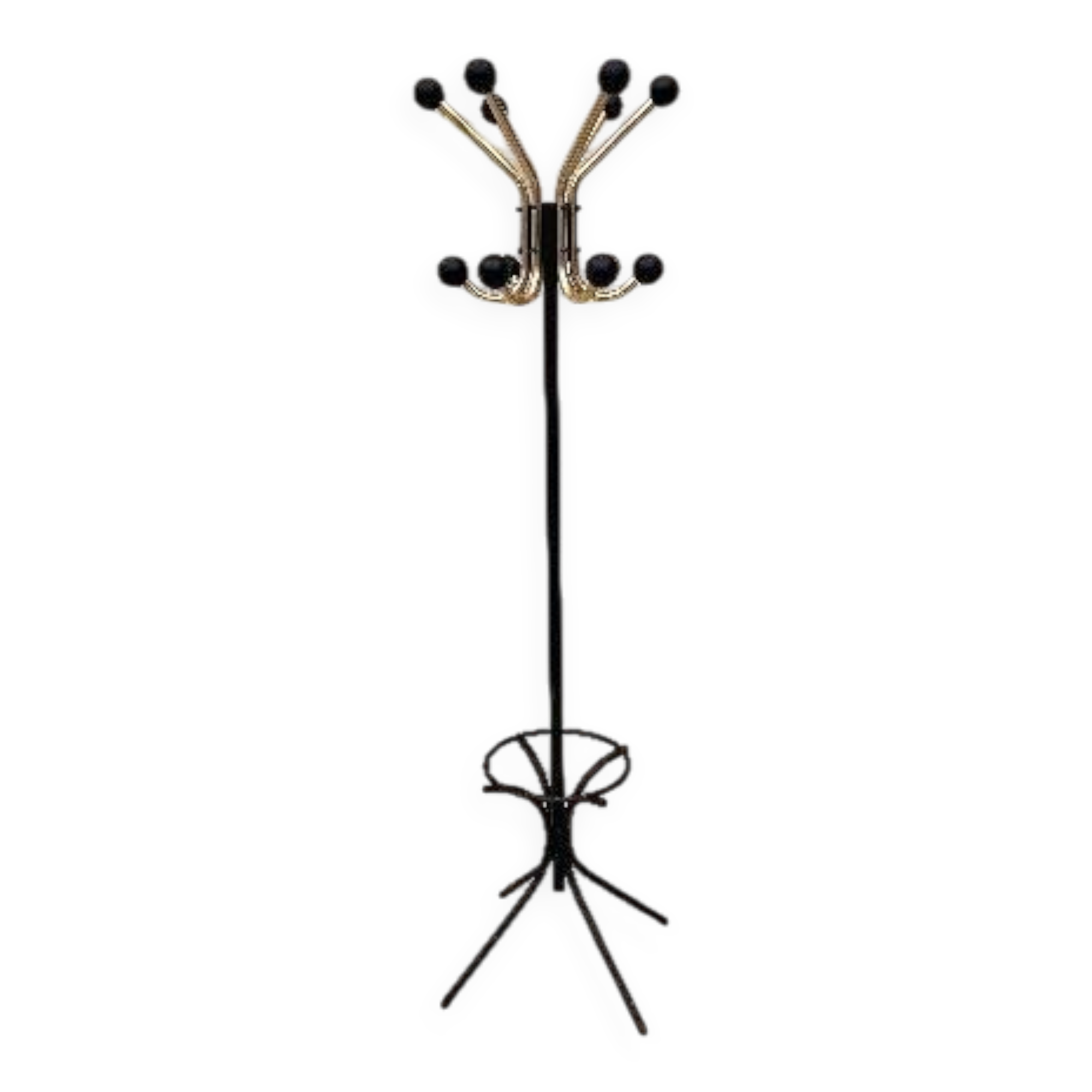 Vintage metal parrot coat rack from the 1950s.