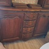 Two-piece solid oak sideboard