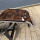 Cassina LC4 Le Corbusier original (signed) in cowhide, in new condition.