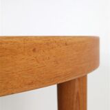 Table à manger ronde restaurée par Villy Schou Andersen / chêne / design danois moderne des années 1960 / 1970