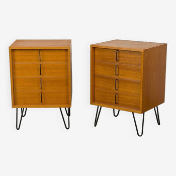 Commodes à Tiroirs en Teck par Rego, 1960s, Set de 2