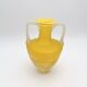 Vase Amphore Murano Scavo Jaune Safran Taillé  Cenedese