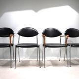 Set of four Coro dining chairs by Luigi Origlia, 1980