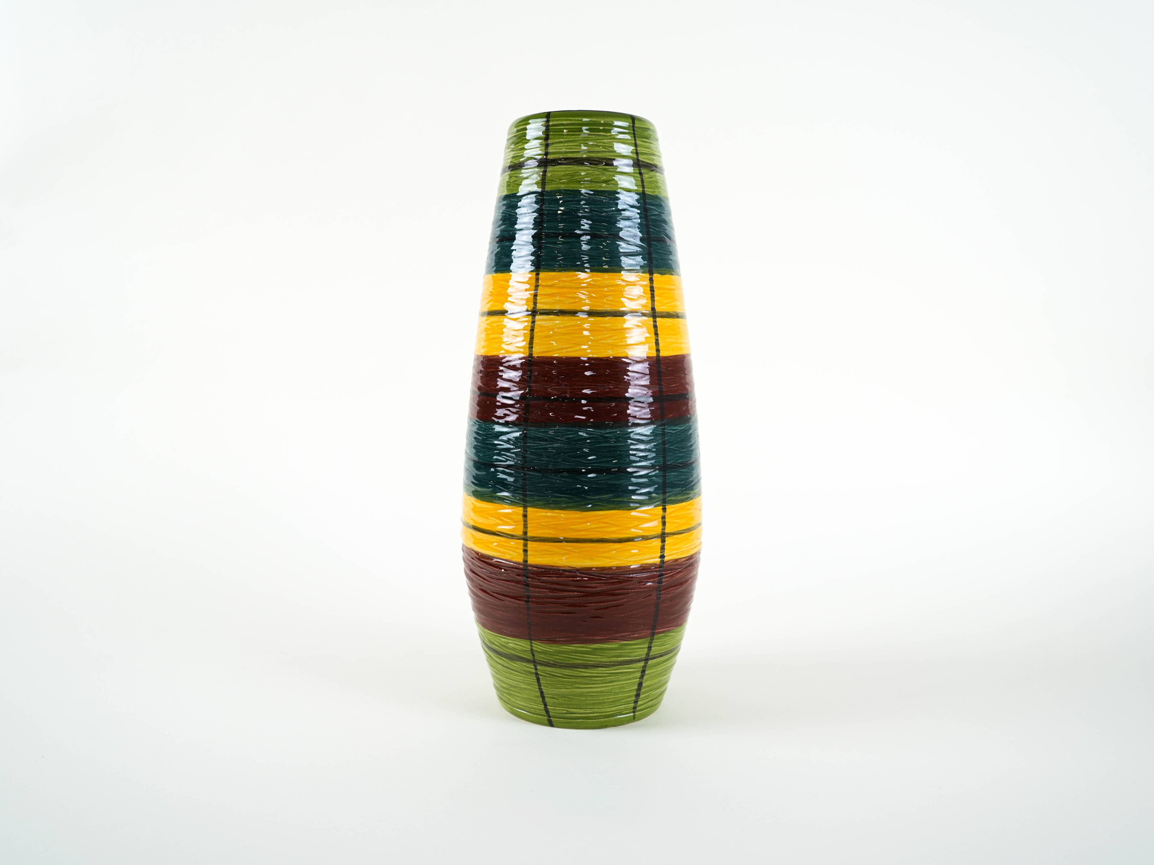 Ceramic vase, German design, 1960s, made in West Germany