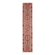 1970s Vintage Turkish Oushak Handmade Wool Cotton Red Runner Rug 70x354