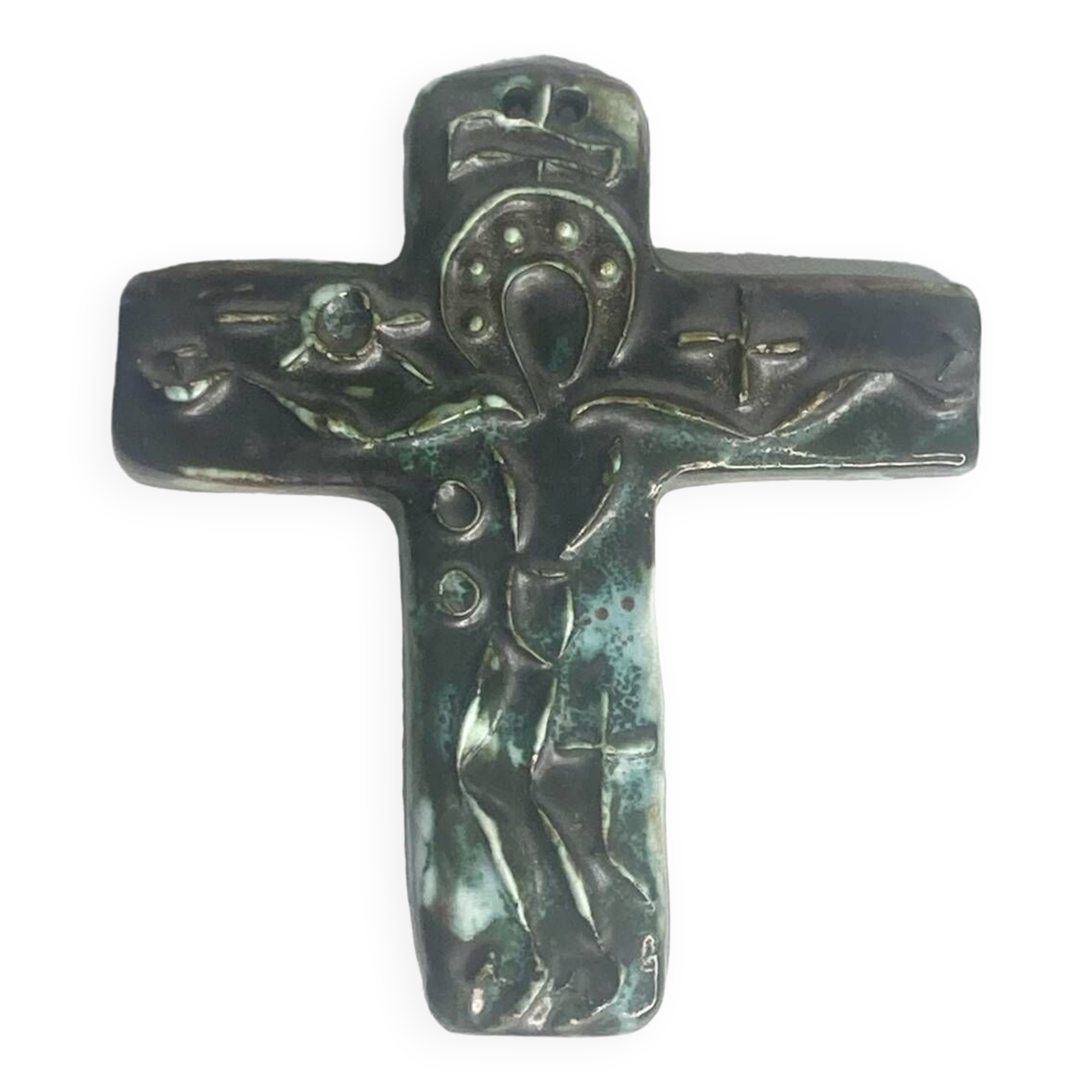 Vintage ceramic crucifix