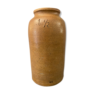 Pot vase en grès marron