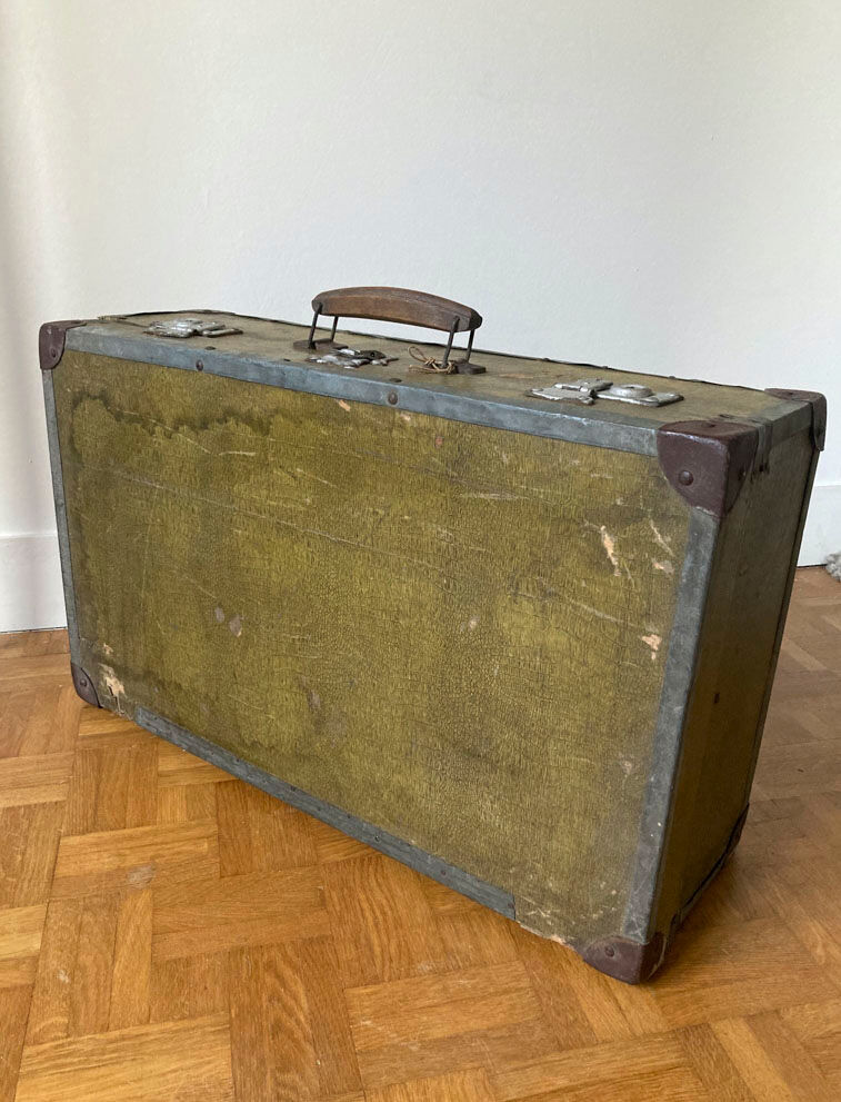 Antique suitcase - vintage travel trunk