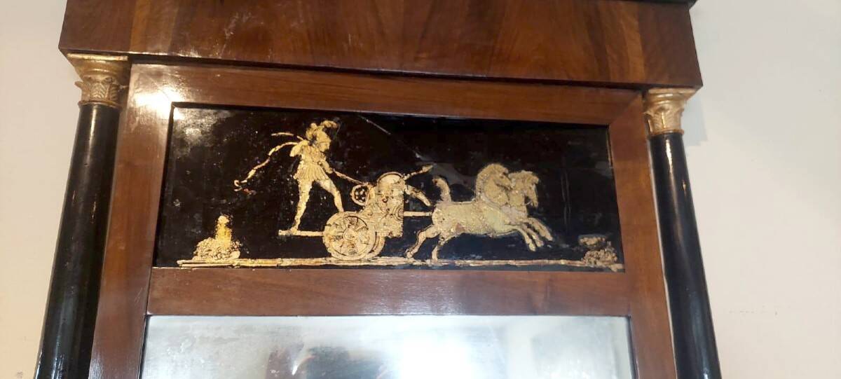 Commode Empire avec miroir - Italie du début du XIXe siècle (Lucca)