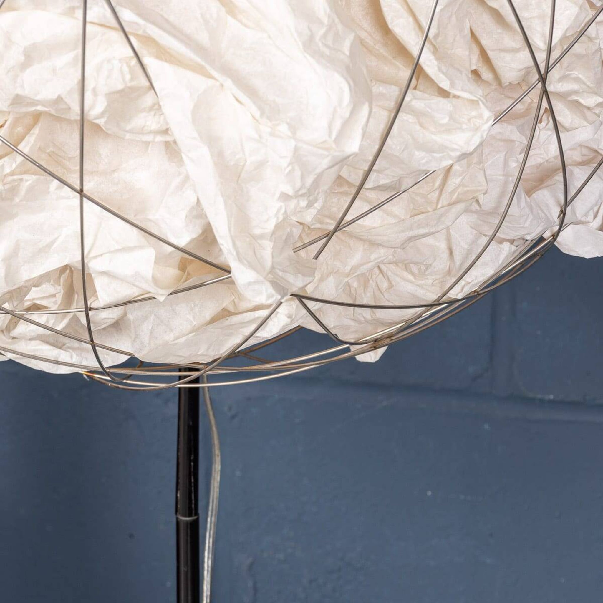 VINTAGE 20thC GERMAN METAL & PAPER FLOOR LAMP BY INGO MAURER c.1990