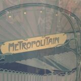 Affiche sérigraphiée originale encadrée Metropolitain de Quentin King 1983