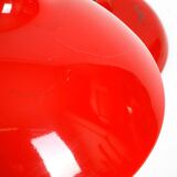 Original red Kaiser Idell metal table lamp model 6786 from the 1960s