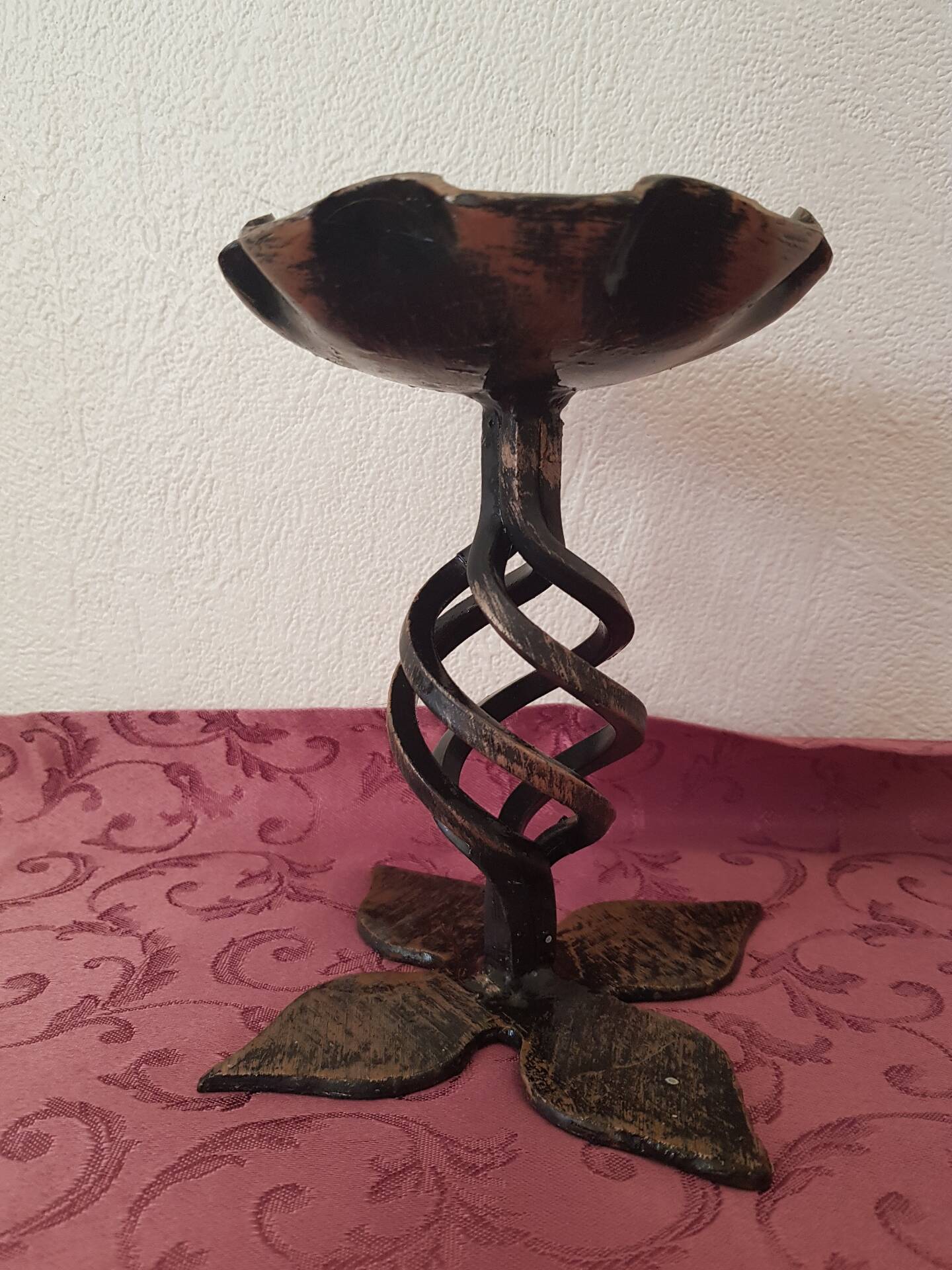 Wrought iron candlestick