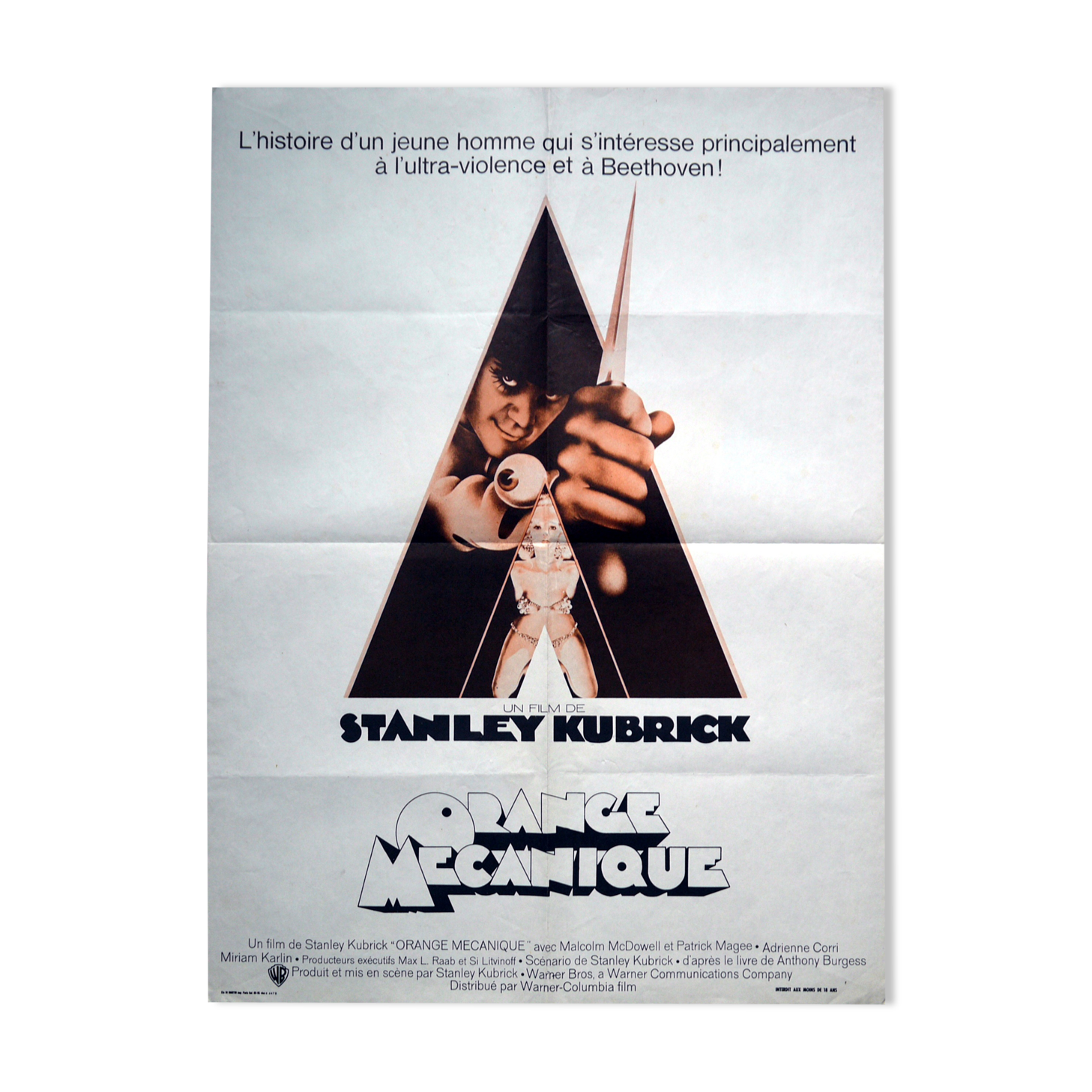 Original movie poster Orange mechanics of Stanley Kubrick