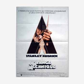 Affiche de cinéma originale Orange Mécanique de Stanley Kubrick