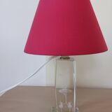 “Dancers” bedside lamp with crystal glass base