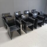 Vintage dining chairs by made in italy, 1970s - set of 8