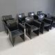 Chaises de salle à manger vintage fabriquées en Italie, années 1970 - lot de 8