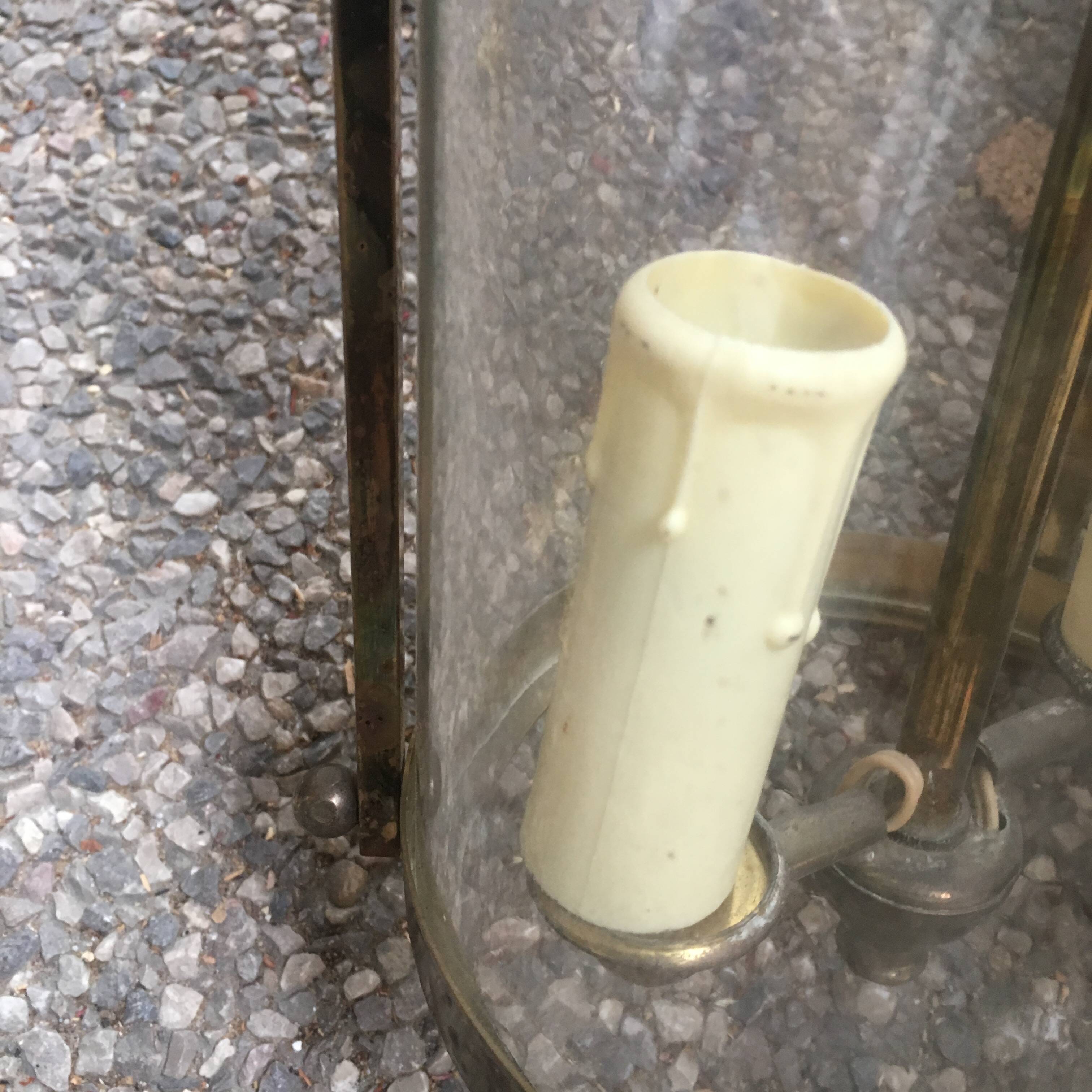 Round brass lantern from the 1950s.