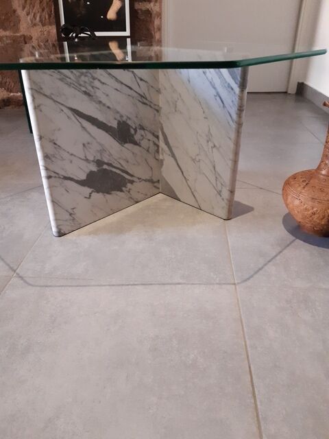Carrara marble coffee table,