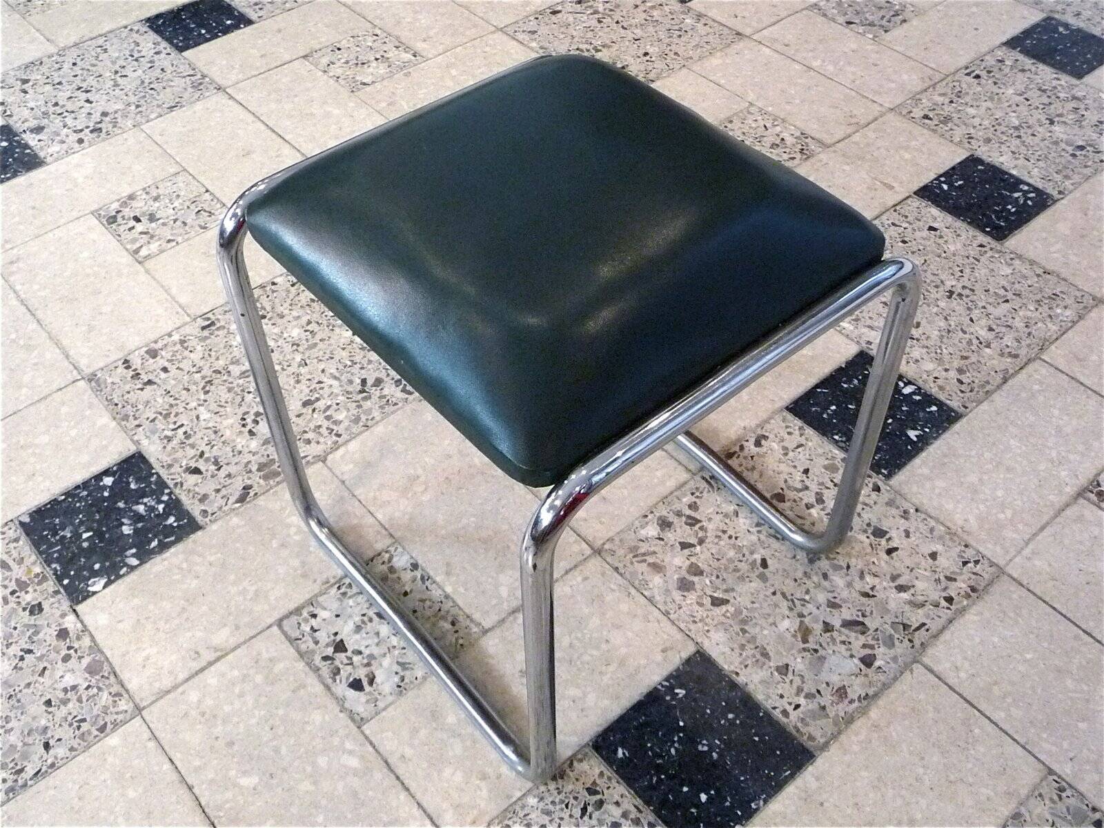 Bauhaus style tubular steel stool from Mauser Werke, Germany 1930s
