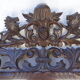 Miroir sculpté fronton lions