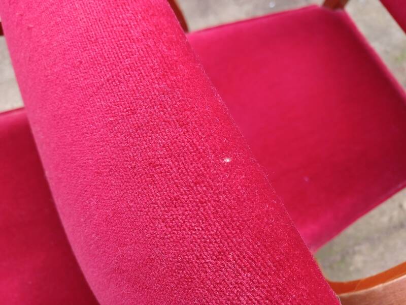 Art Deco bridge chairs in fabric from the 1950s and vintage.
