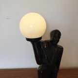Coffee boy porcelain lamp 1980