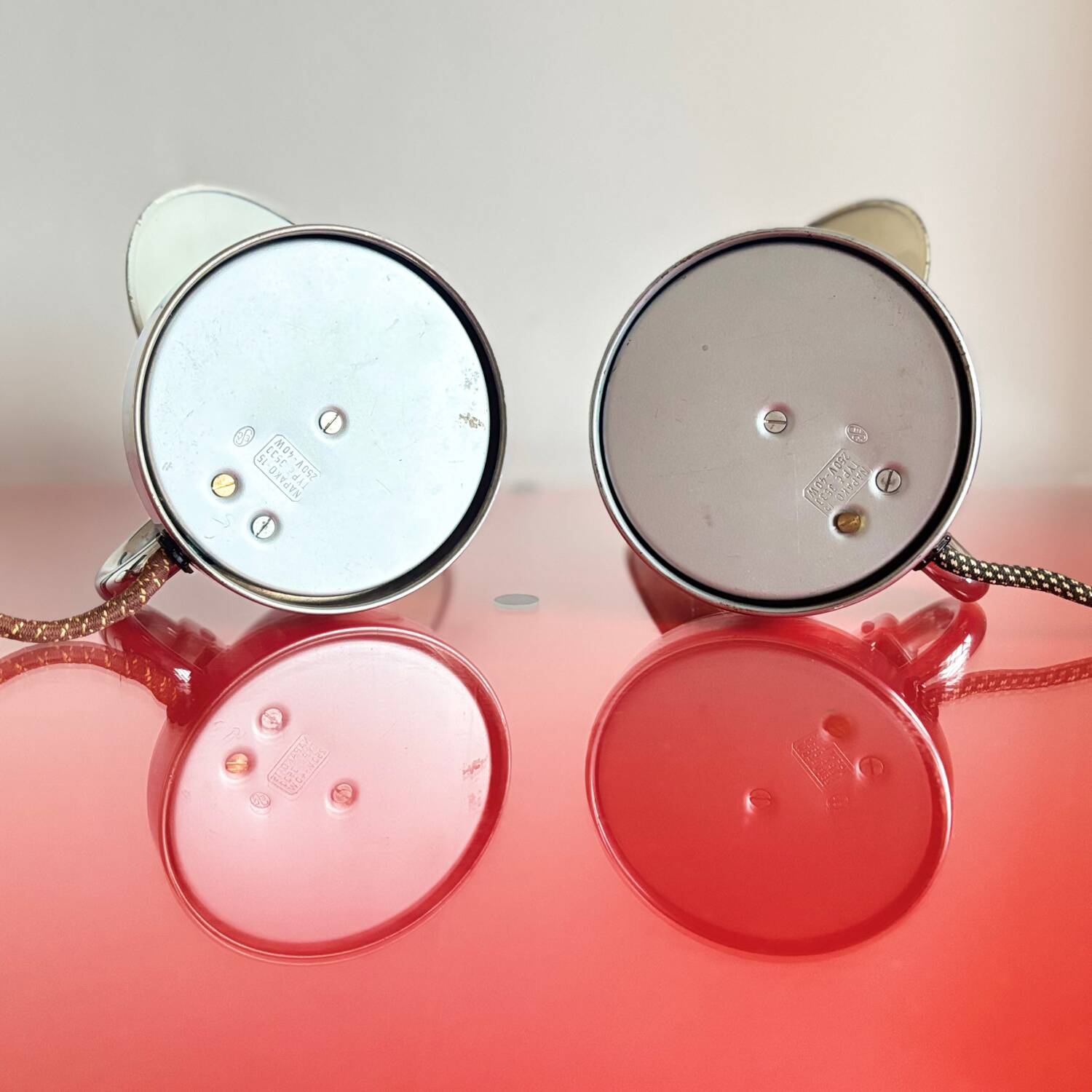 Functionalist table lamps, Napako, Czechoslovakia