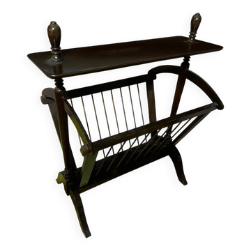 Vintage wooden magazine rack - 1950s-1960s