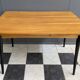 Wood enlarging dining table black wood legs 1960s