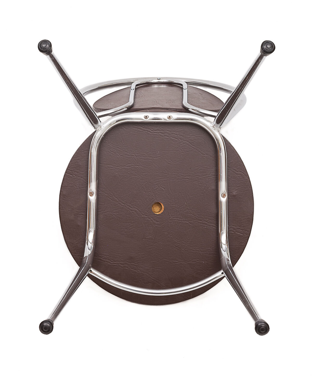 6 chairs Soudexvinyl chocolate, vintage 1970