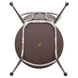 6 chairs Soudexvinyl chocolate, vintage 1970