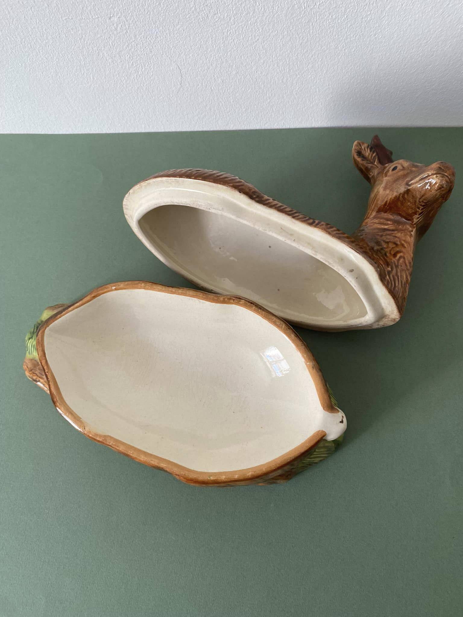 "Chevreuil" porcelain terrine by Michel Caugant
