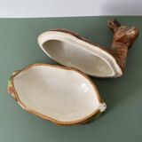 "Chevreuil" porcelain terrine by Michel Caugant