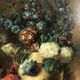 Tom Crowell, United Kingdom XXth, oil on panel "bouquet of flowers on entablature"