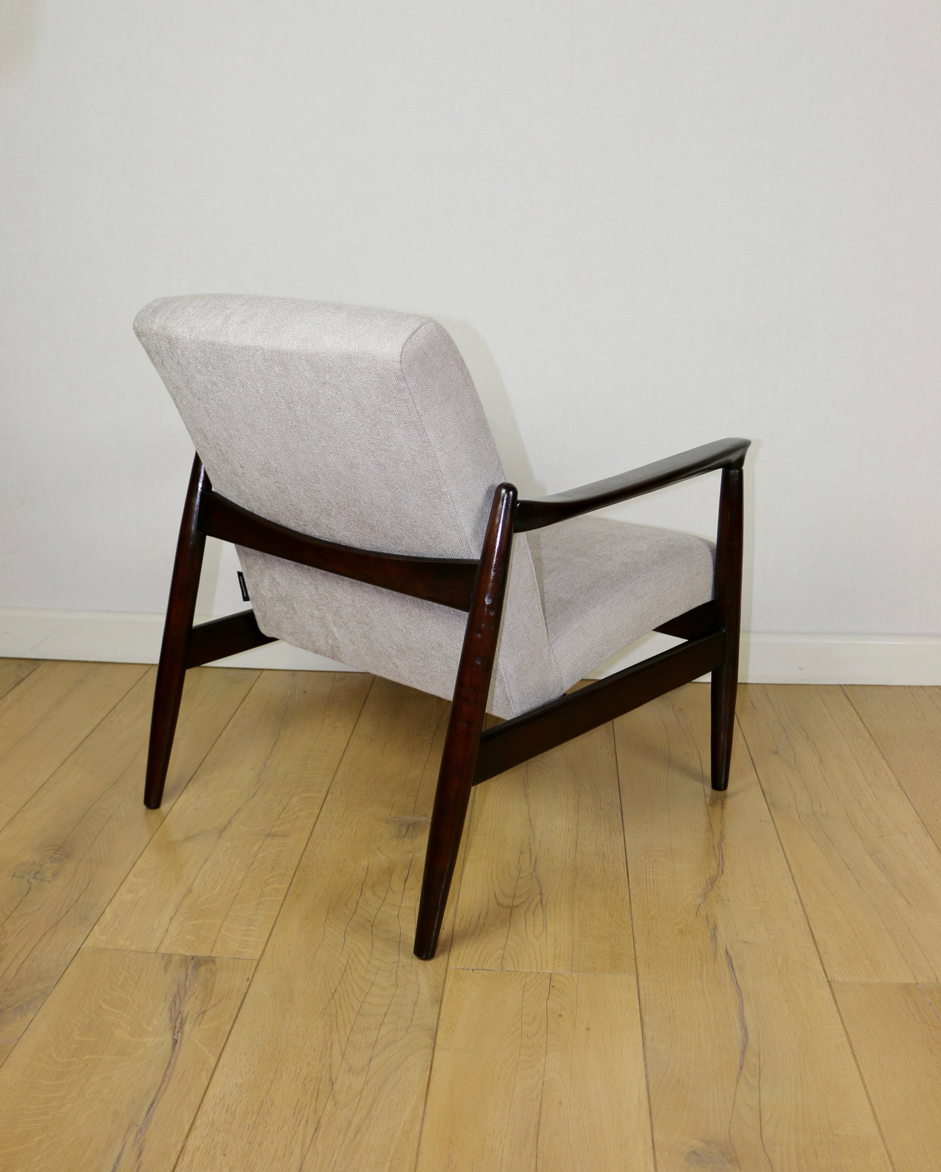 GFM-64 armchair, designed by Edmund Homa from the 70s, beige grey