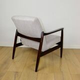 Fauteuil GFM-64, design Edmund Homa des années 70, beige gris