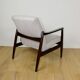 Fauteuil GFM-64, conçu par Edmund Homa dans les années 70, beige gris.