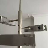 Henri Mathieu chandelier in chromed metal France 1960