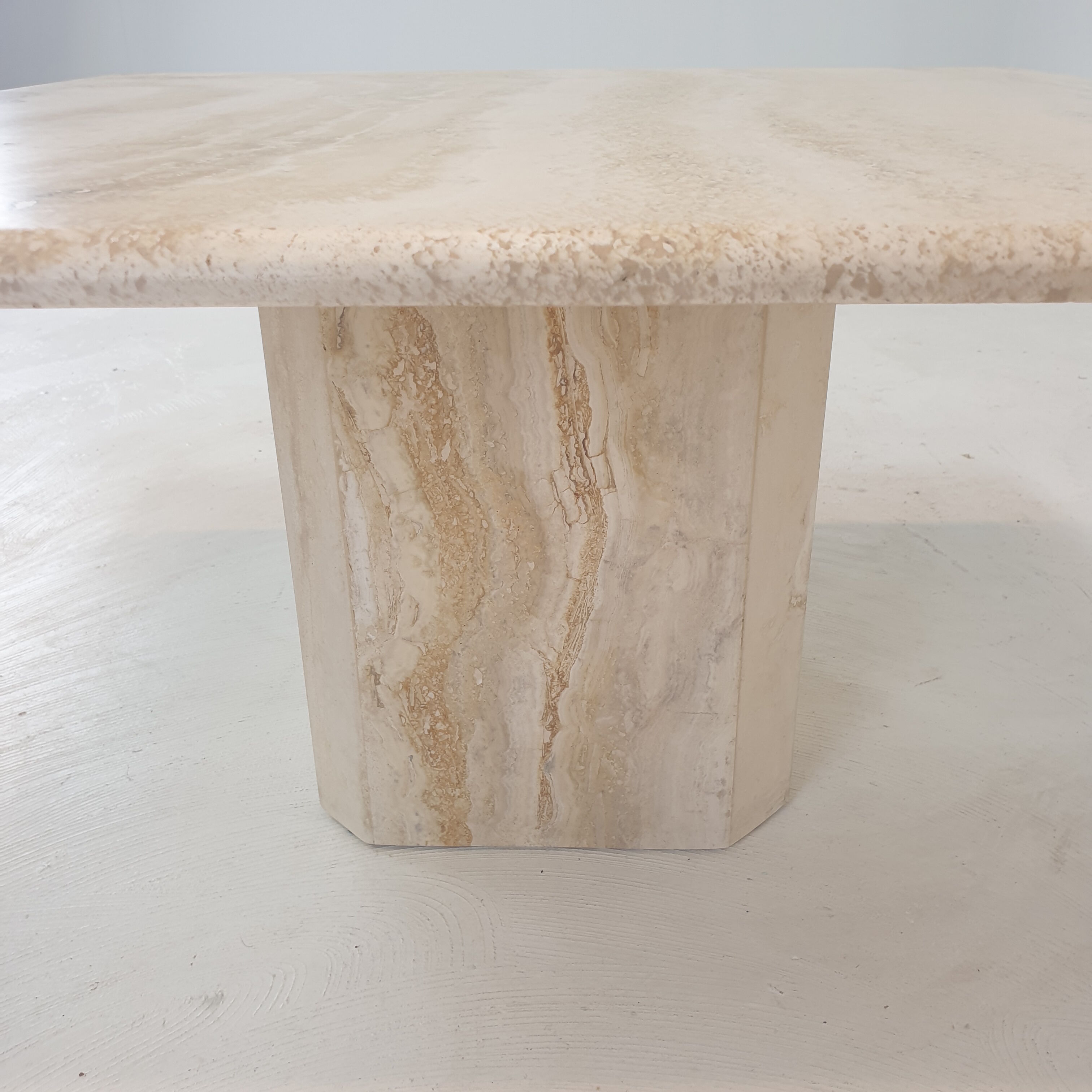 Italian travertine coffee table, 1980's