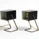 Pair of beautiful Mid Century Modern metal lamps from Kaiser Leuchten