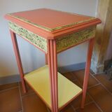 Art Deco painted wood side table - 1930s
