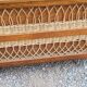 Vintage chest bench from the 50s in oak and rattan
