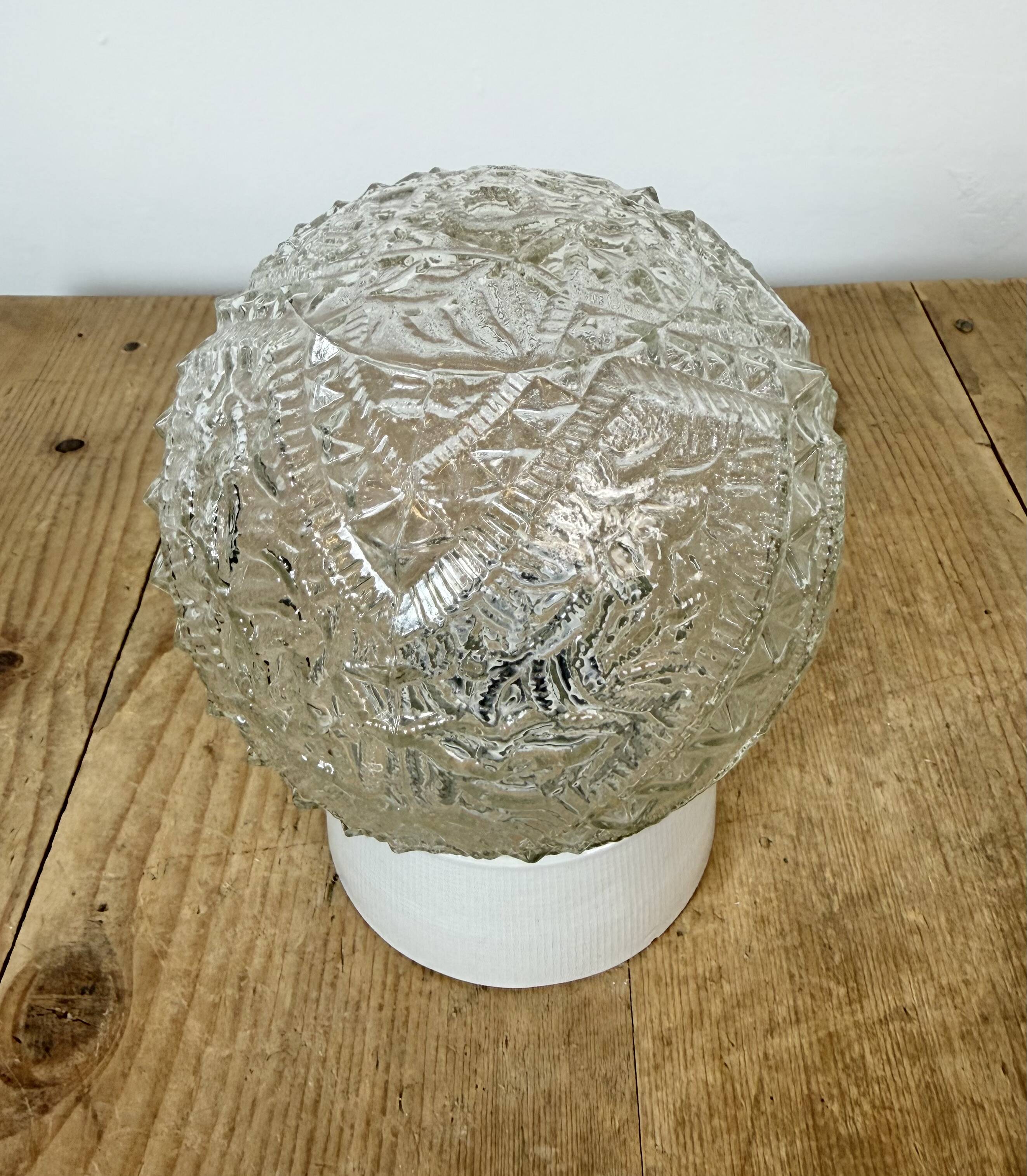 Vintage White Porcelain Ceiling Light, 1970s