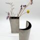Paire de vases sculpturaux en aluminium, 1980s